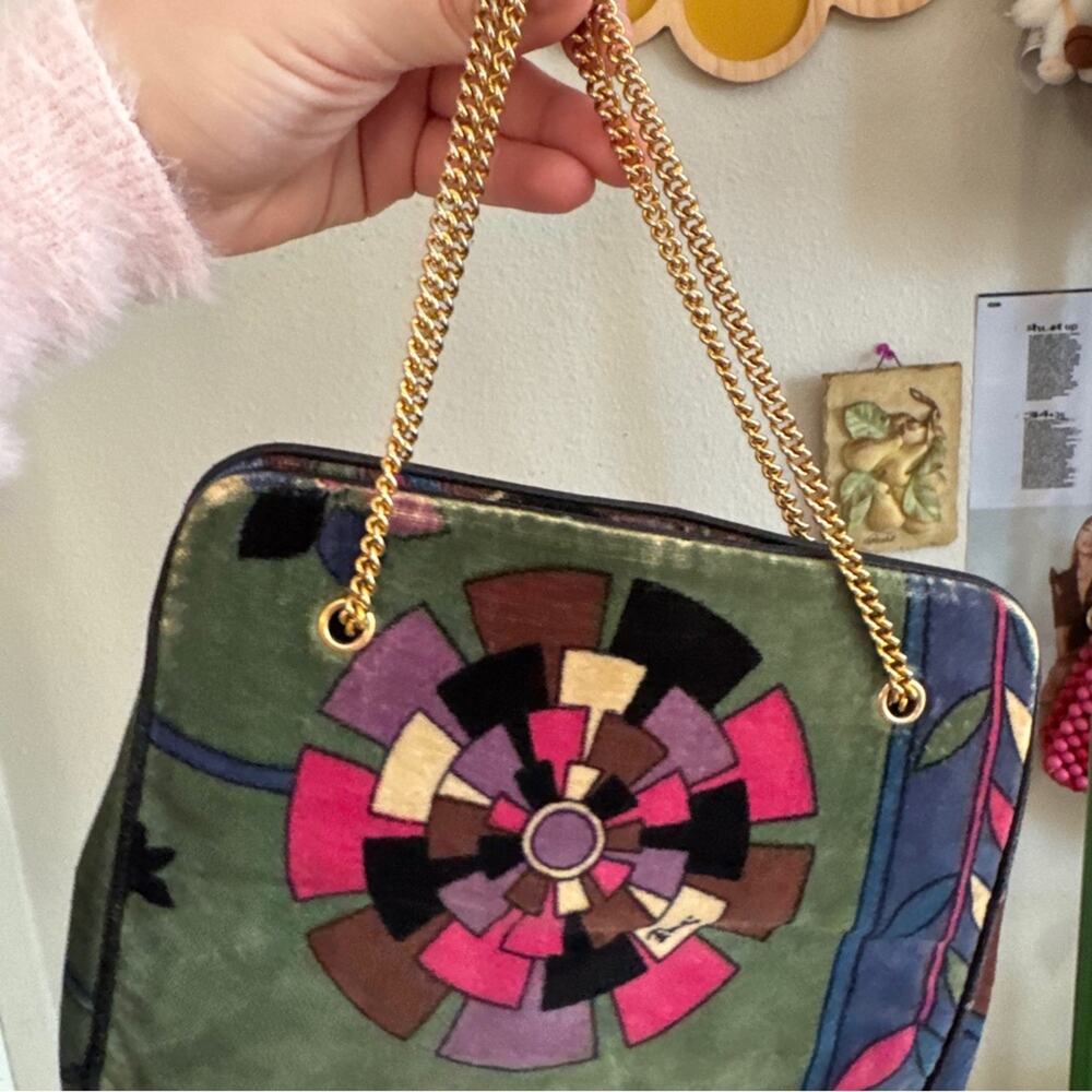 Emilio Pucci Vintage 1960s Velvet Purse - Picture 4 of 7